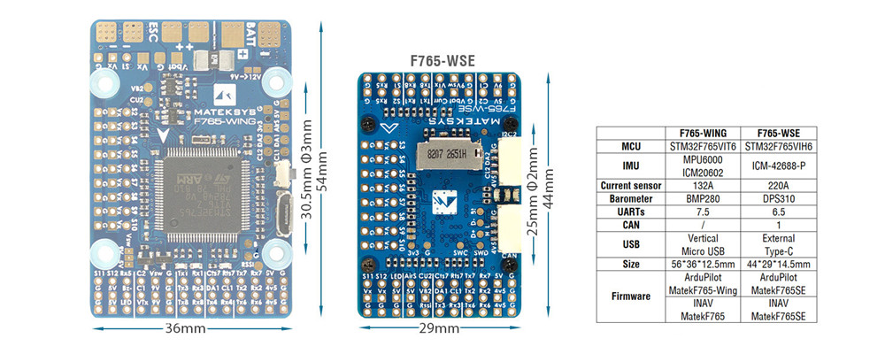 Matek-Systems-F765-WSE-STM32F765VIh6-Flugsteuerung-mit-integriertem-OSD-fuumlr-RC-Flugzeuge-mit-fest-1890404-4